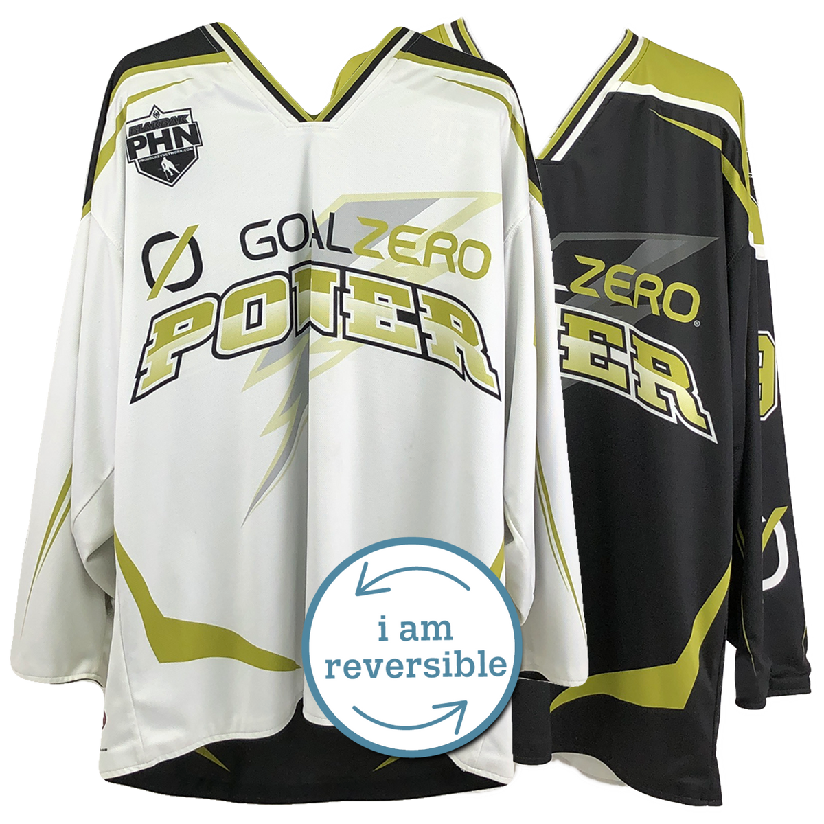 Home and Away Custom Double Sided Sublimated Jersey (White/Green & Bla –  Twig Shack